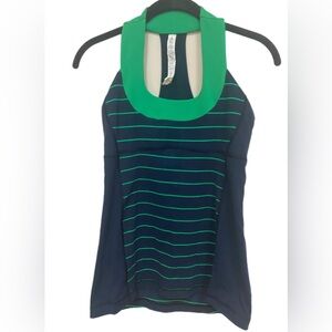 Lululemon Tank Top Women’s Active Racerback Striped Size 6 Yoga Gym Workout